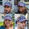 Popfizzy American Flag Hats with Hair for Men and Women,