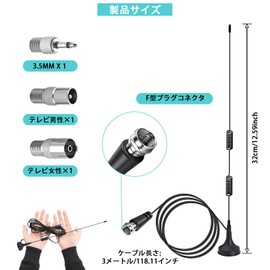 AQTAQ DAB FM Antenna Magnet Base FM Radio Antenna AV Audio Video Home Theater Receiver for Denon Pioneer Yamaha Marantz Sherwood Indoor Digital HD Radio FM Radio Bluetooth Stereo Receiver
