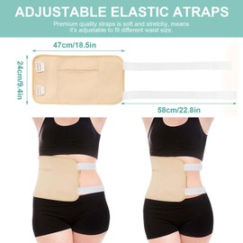 Castor Oil Pack für Taille Hals, Rizinusöl Pack Wrap aus Bio Baumwolle, Verstellbare Castor Oil Pack Kit, Rizinusöl Wickel für Leber, Hilft Beim Schlafen, Verbessert die Durchblutung (Schwarz)