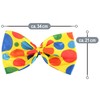 com-four® XXL Clown Bow Tie - Large Colourful Polka Dot