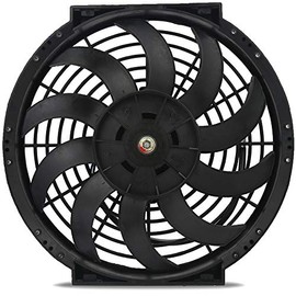 American Volt Upgraded 90 Watt Motor 12 Volt Electric Auto Engine Radiator Cooling Fan Reversible High Performance Thermo Cooler Best CFM for Car Truck (12" Inch, Single Fan)