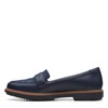 Clarks Raisie - Mocasines para Mujer, Cuero Azul Marino, 22