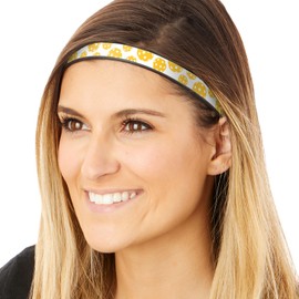 Hipsy Pickleball Pro Adjustable & Flexible Headband Women's Sports 5/8" Pickle Ball Head Band for Women Girls and Teens (Yellow)