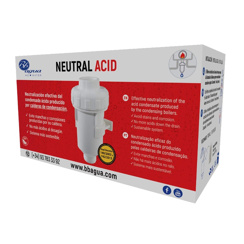 Neutral Acid Filter Neutralises the acid condensate generated by the