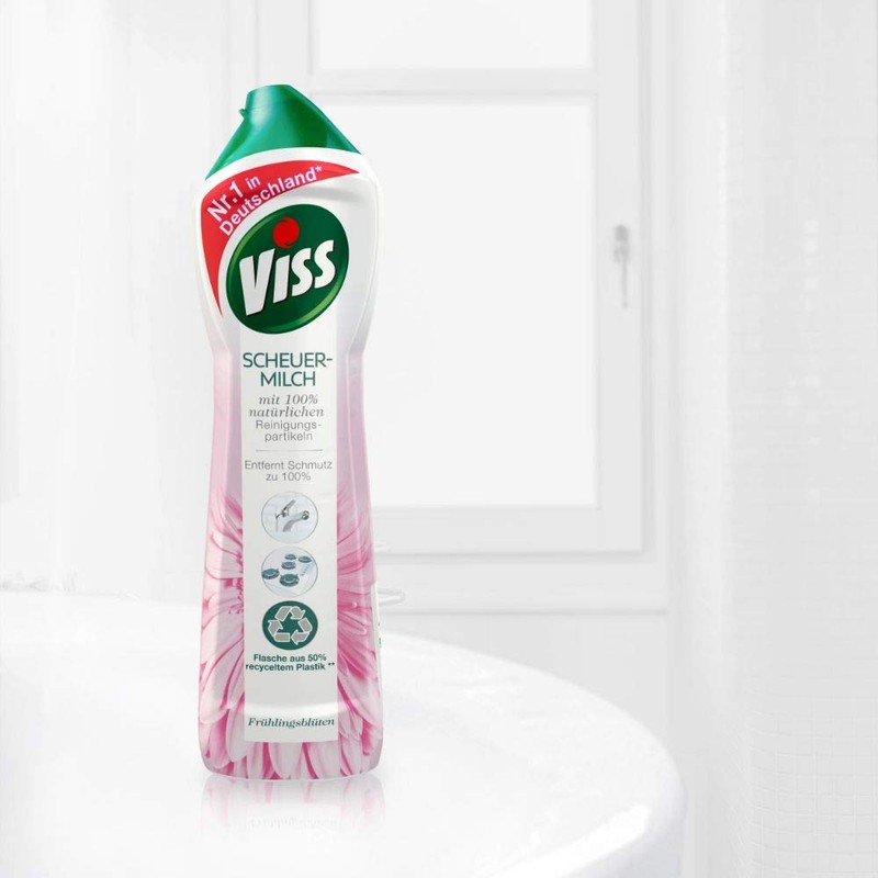 Viss Scouring Milk, Spring Blossom, with Micro Crystals, 100% Removes