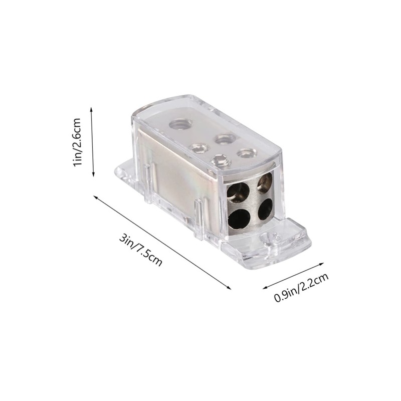 WOFASHPURET 2pcs 4 Audio Splitter Amplifier Power Car Distribution Block