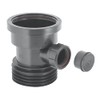 McAlpine DC1-BL-BO Drain Connector with Boss, Black