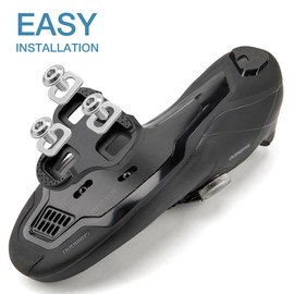GEWAGE Bike Cleats Compatible with Look KEO - Adjustable 0 Degree Float System for Ultimate Stability and Power Transfer - Durable Bicycle Cleats for Road and Indoor Cycling Shoes (0 Degree)