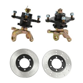 DOONARCES ATV 4 Stud Front Wheel Hub Front Brake Disc Rotor Kits Front Steering Knuckle Spindle for 250cc 200cc 150cc 125cc Go Kart Quad Dirt Bike ATV Motorcycle Buggy 5.1'' Outer Dia (6PCS)