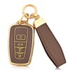 Key Fob Cover with Keychain for Toyota 2018-2024 RAV4 Camry