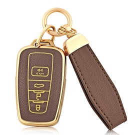 Key Fob Cover with Keychain for Toyota 2018-2024 RAV4 Camry