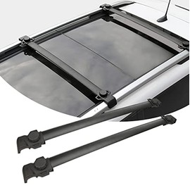 PARTOL Roof Rack Cross Bars for Jeep Patriot 2007-2022 with Vertical Side Bars, Patriot Roof Rail Aluminum Crossbars Luggage Rack Cargo Bag Carrier for Canoe Kayak Bike