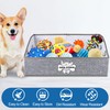 MYFAMIREA Dog Toy Box Bin Large Foldable Pet Toy Storage