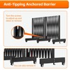 16 FT Industrial Metal Expandable Barricade，Retractable Traffic Fence with Casters,