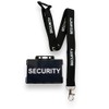 Security Lanyard with Printed Security Card, Double Black ID Card