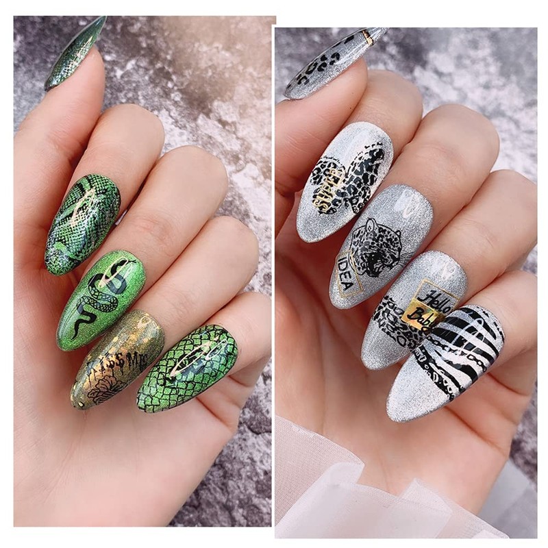 Nail Stamp Set, 5 Pieces Nail Stamp Plate Flowers, Nail