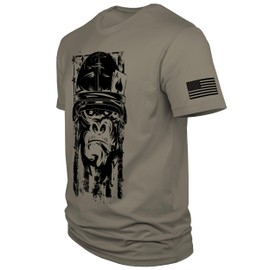 Dion Wear American Ace Men's T-Shirt (Warm Gray, X-Large)