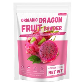 NutraBloom Dragon Fruit Powder, Pure Natural Freeze-Dried Pitaya Powder 4 Ounce for Smoothies, Desserts, and Healthy Culinary Creations, Rich in Antioxidants