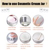 50ml Round Airless Pump Cream Container, Refillable Dispenser Cream Empty
