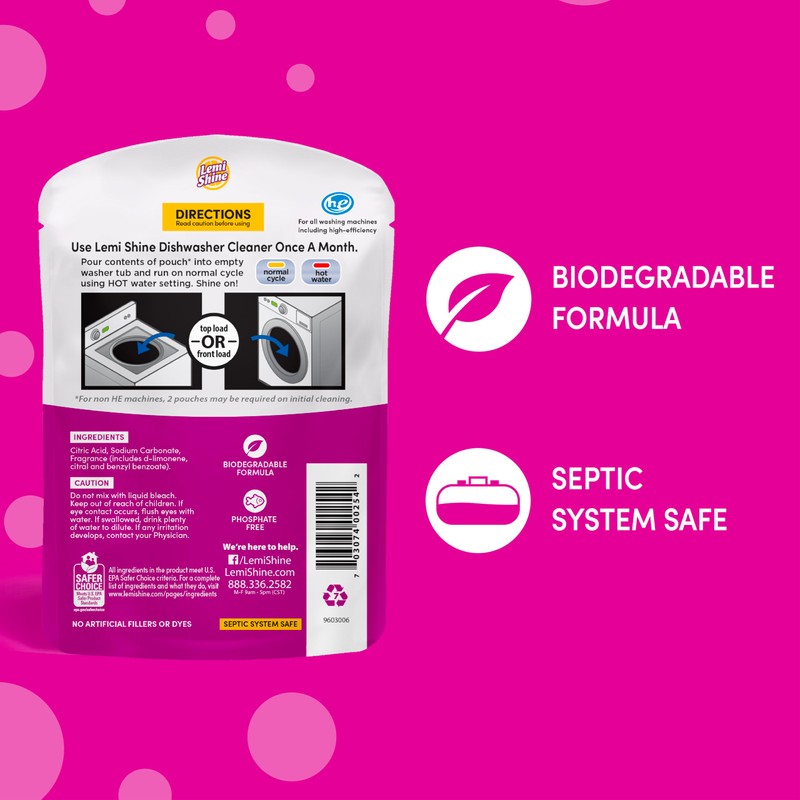 Lemi Shine Washing Machine Cleaner - Hard Water Citric Acid