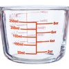 Relaxdays Messbecher Glas, 250 ml, hitzebeständig, mikrowellengeeignet, Skala in Milliliter,