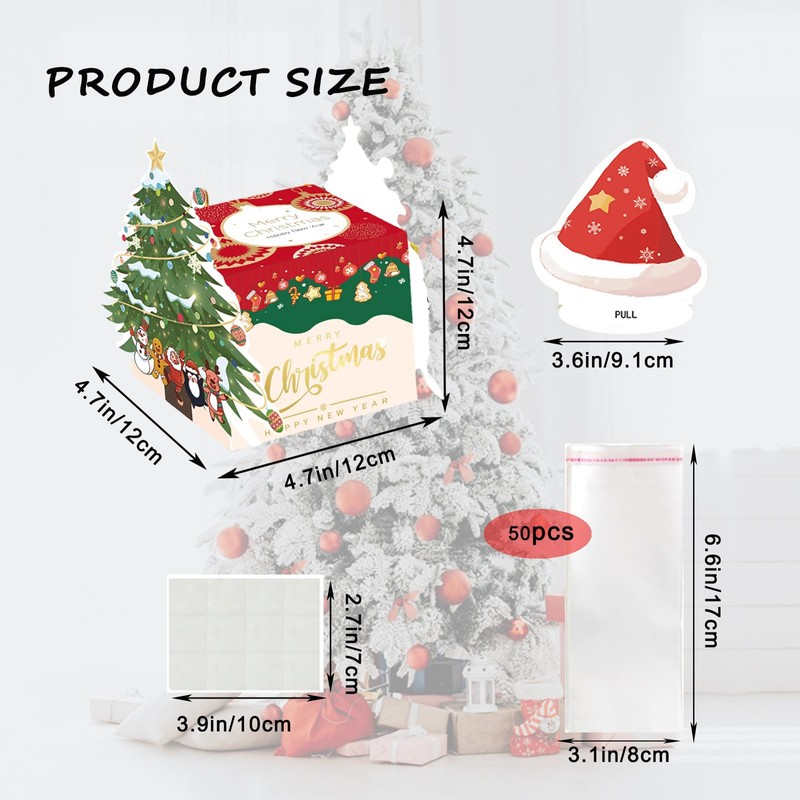 Merry Christmas Pull Surprise Money Gift Box for Kids/Adult Presents