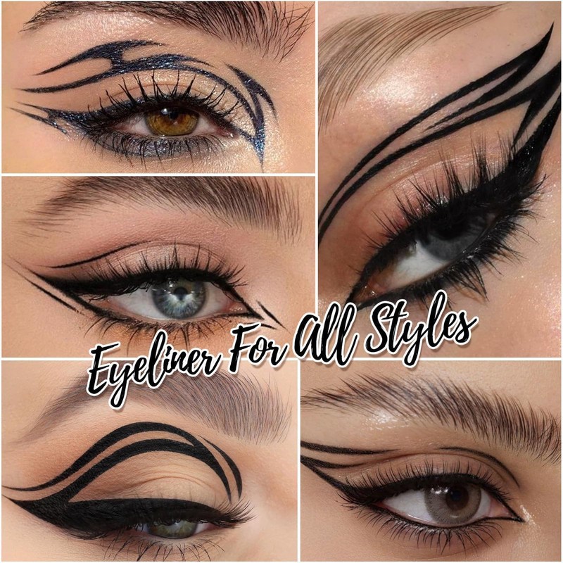 Double Head Eyeliner Stamp, Wing Tip Pen, Rotating Eyeliner Waterproof,