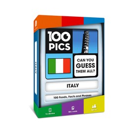 100 PICS Italy Game | Kids Games | Card Games & Fun Travel Games | Learning Resources | Card Games for Adults and Kids | Family Games | Flash Cards | Kids Travel | Ages 6+