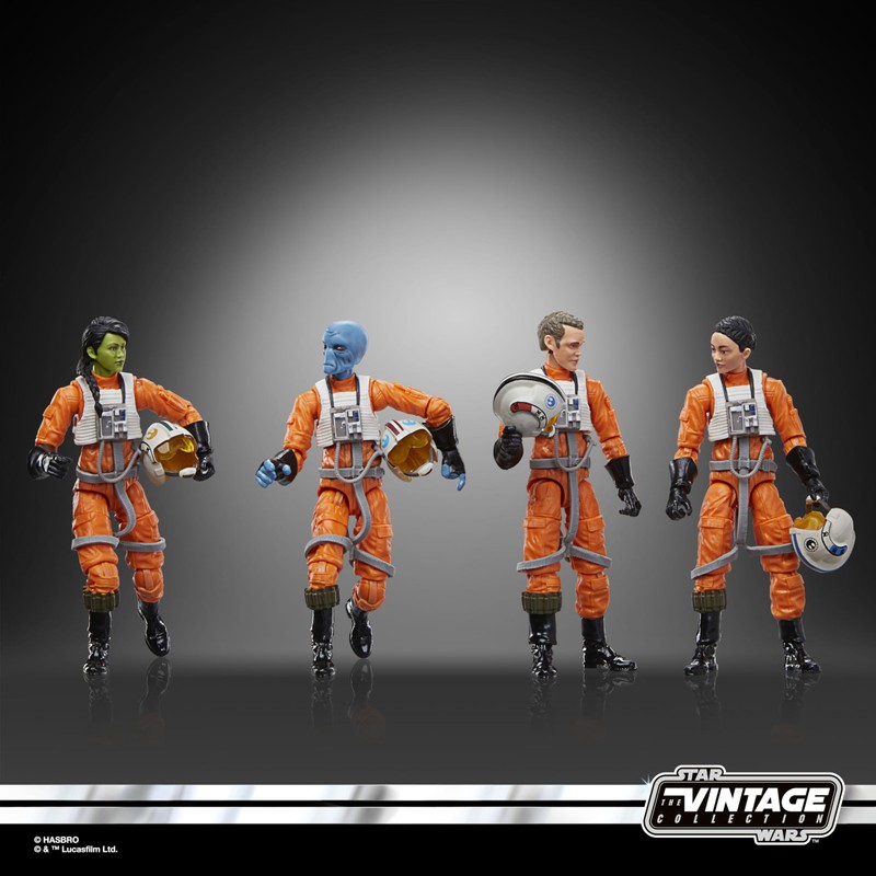 STAR WARS The Vintage Collection X-Wing Pilot 4-Pack, Ahsoka 3.75