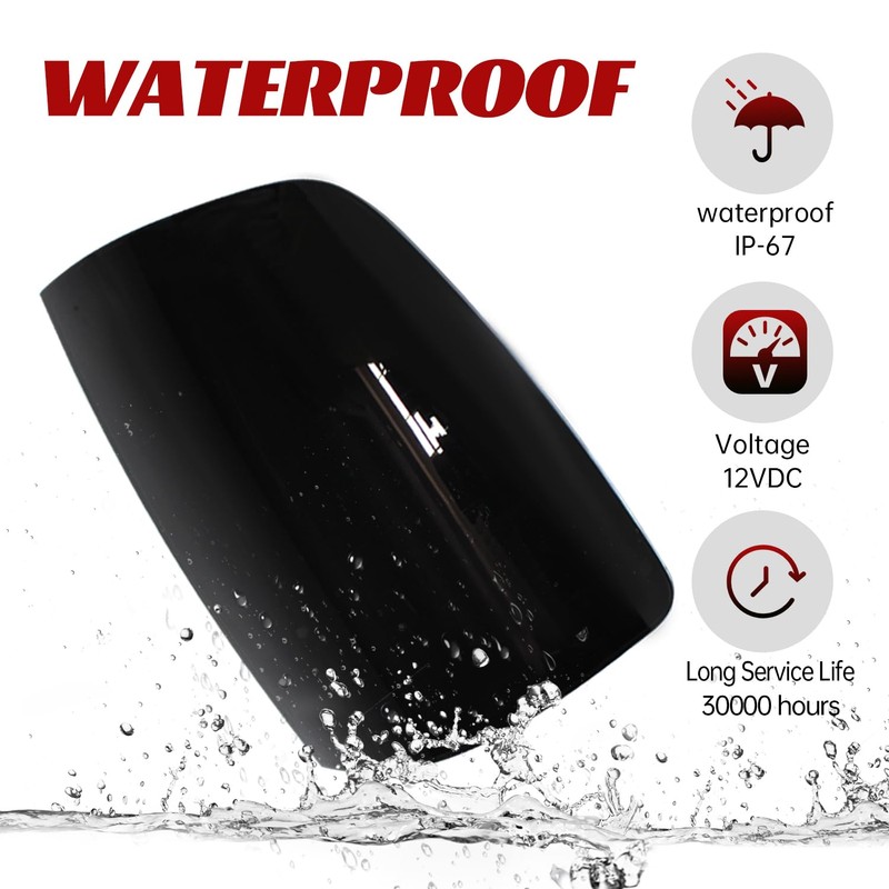 KAKABAS Smoked Black LED Tail Light Compatible with Dodge RAM