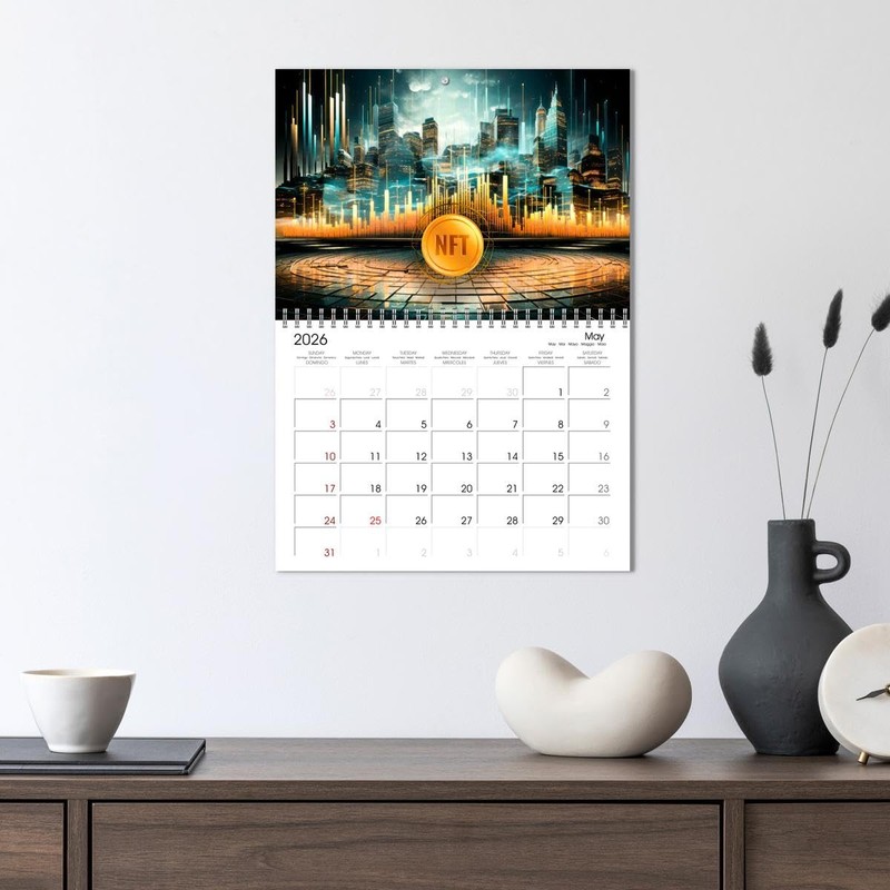 CRYPTO Blockchain technology and digital assets (Monthly Wall Calendar 2026