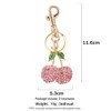 COOLANS 2 Set Cute Cherry Bag Charm,Apple Key Ring Clip