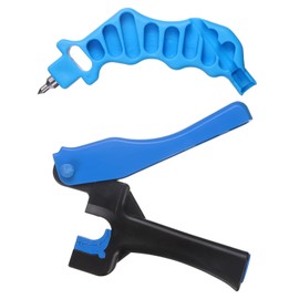 HARFINGTON 2pcs Drip Irrigation Tubing Hole Punch Kit 4mm 2-in-One Hole Punching Tool for Easier 1/4 Inch Fitting Emitter Insertion Tools for Laying Branch Drip Pipes