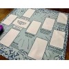 Celtic Cross Assistant Tarot Reading Spread Cloth, Blue Boho Design