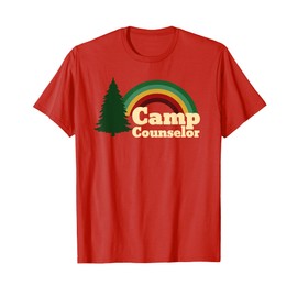 Summer Camp Counselor Staff Rainbow Pine Tree Men Women T-Shirt