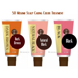 ROHTO 50 Megumi Scalp Care Color Hair Treatment - US Seller - Black - 1 Pack