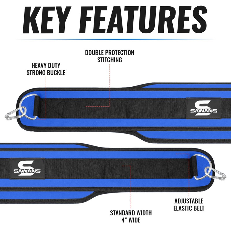 Dip Belt with 36 Inches Heavy Duty Bodybuilding Weight Lifting
