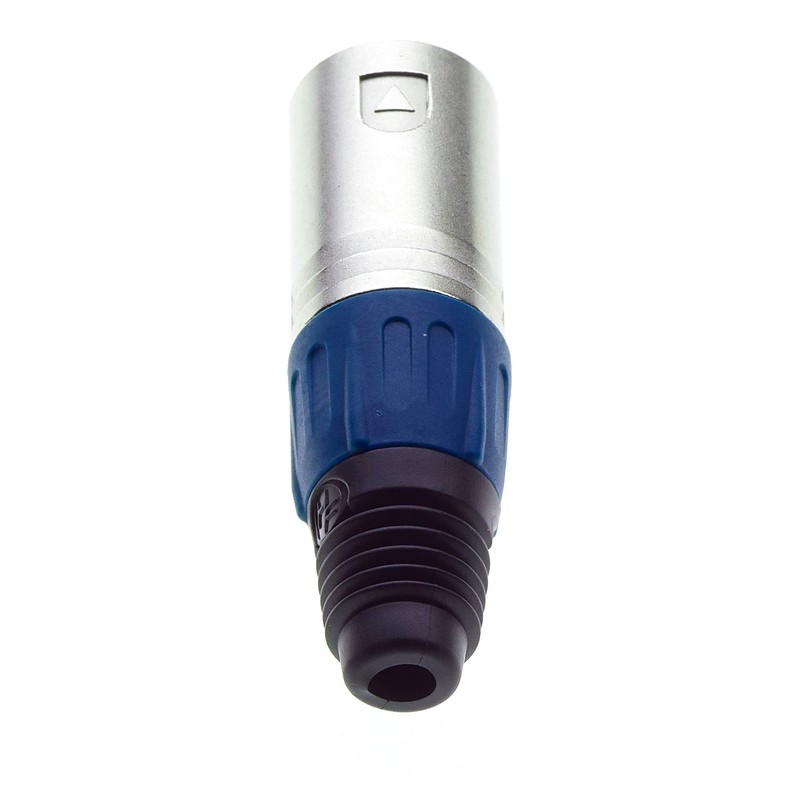 Keple 4 Pole XLR Plug, Blue - Male Audio Mic