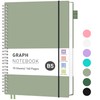 RETTACY Squared Spiral Notebook B5 Graph Grid Wirebound Journal with