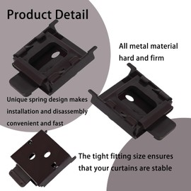 YCUHEN coolaroo Replacement Parts - Outside Mounted Blinds Curtain Rod Bracket Attachment, Vertical Blinds Replacement Parts, Deer Blind Brackets & mini Blind Brackets for Blinds Replacement