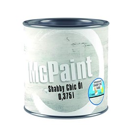 McPaint Shabby Chic Effect Oil for Indoor and Outdoor Use, Grey, 0.375 L, Made from Old Make New - Trendy Vintage Look, Chalk Colour