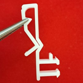 Qty 8. Hidden Valance Clip for Wood, Faux Wood, Venetian Blinds (Long White 4025)