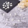 LiQunSweet 26 Pcs Natural Alphabet Letter White Shell Mother of