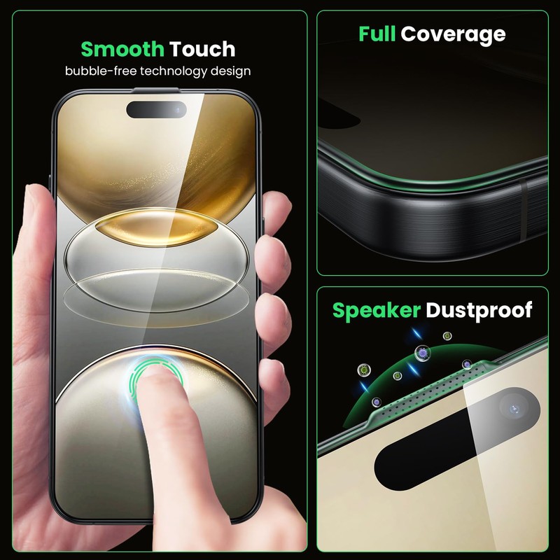 WSKEN for Phone 16 Pro Max Privacy Screen Protector -