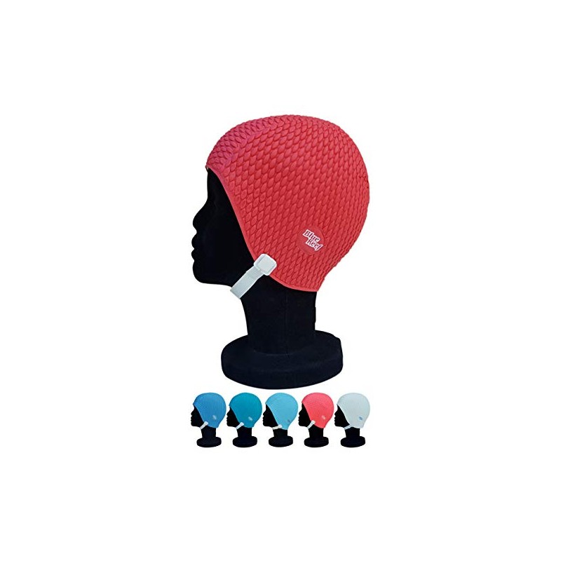 Blue Reef Classic Retro Polka Dot Plain Swimming Cap Adult