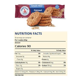 Voortman Bakery Sugar Free Oatmeal Cookies (Pack of 2) Really delicious!
