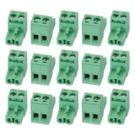 QUARKZMAN 15pcs KF2EDG 5.08mm Pitch 2P Pluggable Blocks Connector Socket
