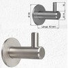 Stahlia 2 Coat Hooks Brushed Stainless Steel Coat Hooks Wall