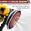 50 Pack 9-Inch 10-Hole Hook-and-Loop Sanding Disc, 60 Grit Aluminum