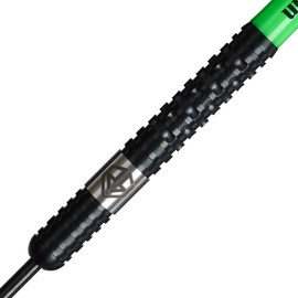 Unicorn | Ross Smith | Wraith | 90% Tungsten Barrels Extra Grippy Machined Grooves | Steel Tip Darts Set | Smudger | Noir Black Volute Points | 20g, 22g or 24g (22 g)